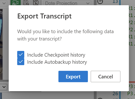 Export Transcript to File